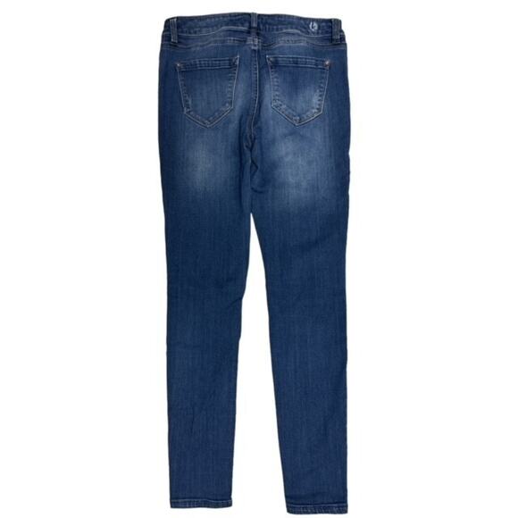 Kensie Jeans size 27 Skinny Unique Blue Distress Slimming 29" Inseam Attractive - Picture 4 of 4
